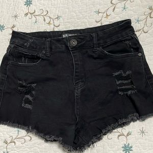 Blue Savvy Distressed Denim Shorts
